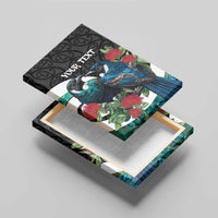 Personalised Valentine's Day New Zealand Canvas Wall Art Tui Bird Couple Kowhaiwhai Mix Pohutukawa LT14 - Polynesian Pride