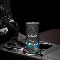 Personalised Valentine's Day New Zealand Skinny Tumbler Tui Bird Couple Kowhaiwhai Mix Pohutukawa LT14 - Polynesian Pride