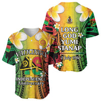 Vanuatu Independence Day Baseball Jersey Long God Yumi Stanap Happy 46th Anniversary LT14 - Polynesian Pride