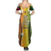 Vanuatu Independence Day Family Matching Summer Maxi Dress and Hawaiian Shirt Long God Yumi Stanap Happy 46th Anniversary LT14 - Polynesian Pride