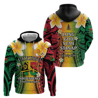 Vanuatu Independence Day Hoodie Long God Yumi Stanap Happy 45th Anniversary LT14