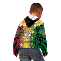 Vanuatu Independence Day Kid Hoodie Long God Yumi Stanap Happy 45th Anniversary LT14