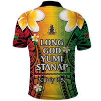 Vanuatu Independence Day Polo Shirt Long God Yumi Stanap Happy 46th Anniversary LT14 - Polynesian Pride