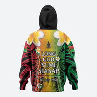 Vanuatu Independence Day Zip Hoodie Long God Yumi Stanap Happy 46th Anniversary LT14 - Polynesian Pride