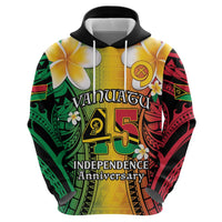 Vanuatu Independence Day Zip Hoodie Long God Yumi Stanap Happy 45th Anniversary LT14