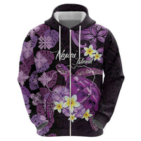 Personalised Aloha Hawaii Kauai Island Hoodie Garden Isle Map Sea Turtle Plumeria