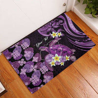 Personalised Aloha Hawaii Kauai Island Rubber Doormat Garden Isle Map Sea Turtle Plumeria