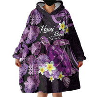 Personalised Aloha Hawaii Kauai Island Wearable Blanket Hoodie Garden Isle Map Sea Turtle Plumeria