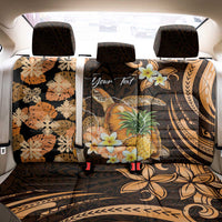 Personalised Aloha Hawaii Lanai Island Back Car Seat Cover Pineapple Isle Map Sea Turtle Plumeria