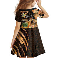 Personalised Aloha Hawaii Lanai Island Family Matching Mermaid Dress and Hawaiian Shirt Pineapple Isle Map Sea Turtle Plumeria