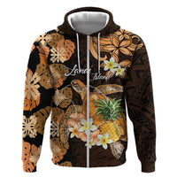 Personalised Aloha Hawaii Lanai Island Hoodie Pineapple Isle Map Sea Turtle Plumeria