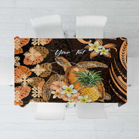 Personalised Aloha Hawaii Lanai Island Tablecloth Pineapple Isle Map Sea Turtle Plumeria
