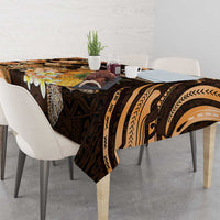 Personalised Aloha Hawaii Lanai Island Tablecloth Pineapple Isle Map Sea Turtle Plumeria