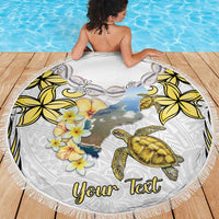 Personalised Aloha Hawaii Niihau Island Beach Blanket Forbidden Isle Map Shell Lei