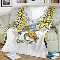 Personalised Aloha Hawaii Niihau Island Blanket Forbidden Isle Map Shell Lei