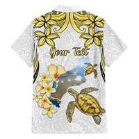 Personalised Aloha Hawaii Niihau Island Family Matching Short Sleeve Bodycon Dress and Hawaiian Shirt Forbidden Isle Map Shell Lei LT14 - Polynesian Pride
