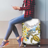 Personalised Aloha Hawaii Niihau Island Luggage Cover Forbidden Isle Map Shell Lei