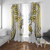 Personalised Aloha Hawaii Niihau Island Window Curtain Forbidden Isle Map Shell Lei