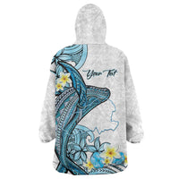 Personalised Aloha Hawaii Kahoolawe Island Wearable Blanket Hoodie Target Isle Map With Humpback Whale