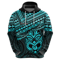 Custom Matariki New Zealand Hoodie Maori New Year Tiki Turquoise Version LT14