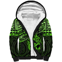 Matariki New Zealand Sherpa Hoodie Maori New Year Tiki Green Version LT14 Unisex Green - Polynesian Pride