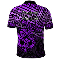 Matariki New Zealand Polo Shirt Maori New Year Tiki Purple Version LT14