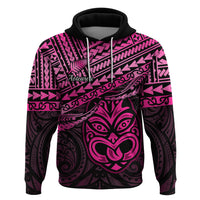 Custom Matariki New Zealand Hoodie Maori New Year Tiki Pink Version LT14