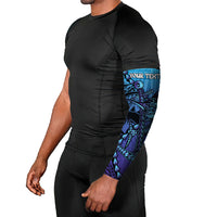 Personalised Polynesia Blue Marlin Fishing Arm Sleeves Marlin Anchor Tattoo Polynesian Pattern