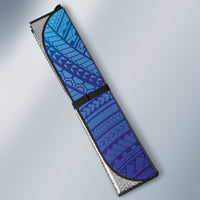 Personalised Polynesia Blue Marlin Fishing Auto Sun Shade Marlin Anchor Tattoo Polynesian Pattern
