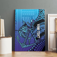 Personalised Polynesia Blue Marlin Fishing Canvas Wall Art Marlin Anchor Tattoo Polynesian Pattern