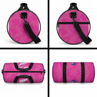 Custom New Zealand Silver Fern Rugby Duffle Bag Go Aotearoa - Pink Version