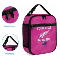 Custom New Zealand Silver Fern Rugby Lunch Bag Go Aotearoa - Pink Version