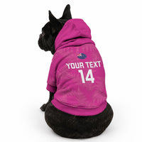Custom New Zealand Silver Fern Rugby Pet Hoodie Go Aotearoa - Pink Version