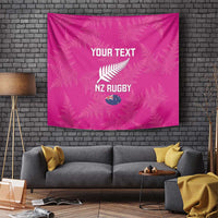 Custom New Zealand Silver Fern Rugby Tapestry Go Aotearoa - Pink Version