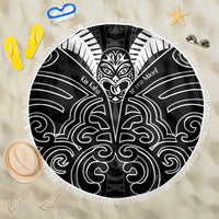 Kia Kaha Te Reo Maori Beach Blanket Aotearoa Hei Tiki With Hongi