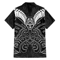 Kia Kaha Te Reo Maori Family Matching Puletasi and Hawaiian Shirt Aotearoa Hei Tiki With Hongi LT14 - Polynesian Pride