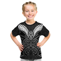Kia Kaha Te Reo Maori Kid T Shirt Aotearoa Hei Tiki With Hongi