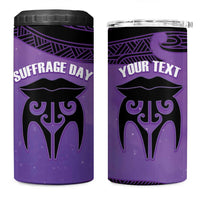 Personalised New Zealand Suffrage Day 4 in 1 Can Cooler Tumbler Maori Tattoo Galaxy Vibe - Polynesian Pride