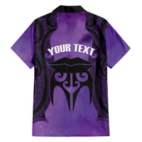 Personalised New Zealand Suffrage Day Family Matching Off The Shoulder Long Sleeve Dress and Hawaiian Shirt Maori Tattoo Galaxy Vibe - Polynesian Pride