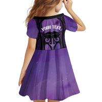 Personalised New Zealand Suffrage Day Family Matching Off Shoulder Short Dress and Hawaiian Shirt Maori Tattoo Galaxy Vibe - Polynesian Pride