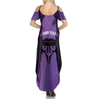 Personalised New Zealand Suffrage Day Family Matching Summer Maxi Dress and Hawaiian Shirt Maori Tattoo Galaxy Vibe - Polynesian Pride