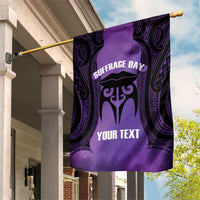 Personalised New Zealand Suffrage Day Garden Flag Maori Tattoo Galaxy Vibe - Polynesian Pride