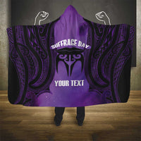 Personalised New Zealand Suffrage Day Hooded Blanket Maori Tattoo Galaxy Vibe - Polynesian Pride