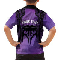 Personalised New Zealand Suffrage Day Kid Hawaiian Shirt Maori Tattoo Galaxy Vibe - Polynesian Pride