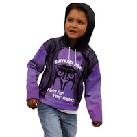 Personalised New Zealand Suffrage Day Kid Hoodie Maori Tattoo Galaxy Vibe - Polynesian Pride