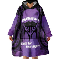 Personalised New Zealand Suffrage Day Wearable Blanket Hoodie Maori Tattoo Galaxy Vibe - Polynesian Pride