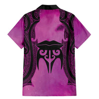 Personalised Moko Kauae New Zealand Family Matching Mermaid Dress and Hawaiian Shirt Maori Chin Tattoo Pink - Polynesian Pride