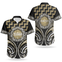 Aotearoa Waikato Tainui Personalised Couples Matching Long Sleeve Bodycon Dress and Hawaiian Shirt Maori Iwi Poutama Puhoro Tattoo LT14 - Polynesian Pride