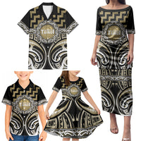 Aotearoa Waikato Tainui Personalised Family Matching Puletasi and Hawaiian Shirt Maori Iwi Poutama Puhoro Tattoo LT14 - Polynesian Pride