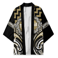 Aotearoa Waikato Tainui Personalised Kimono Maori Iwi Poutama Puhoro Tattoo LT14 Unisex Old Yellow - Polynesian Pride